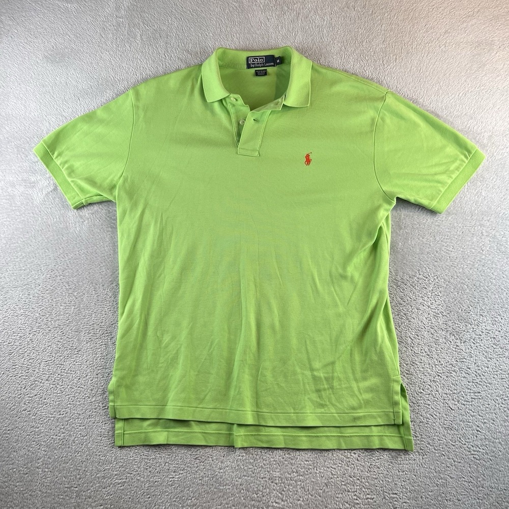Polo Ralph Lauren Polo Shirt Men's M Green Short Sleeve Preppy